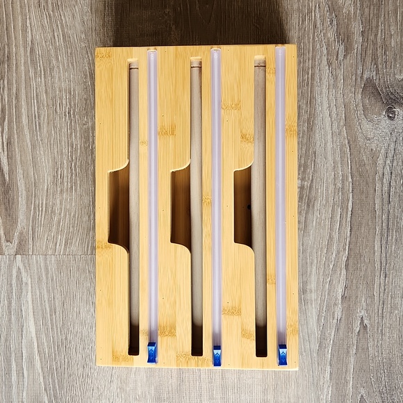 Bamboo plastic wrap/foil holder - Picture 2 of 8